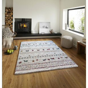 MISTANA Ambarvale Ethnic Shaggy Cream Rug