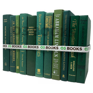 O3 BOOKS Green Decorative Books
