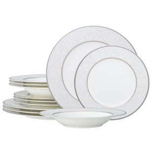 Noritake Brocato 12-Piece Dinnerware Set, Service For 4
