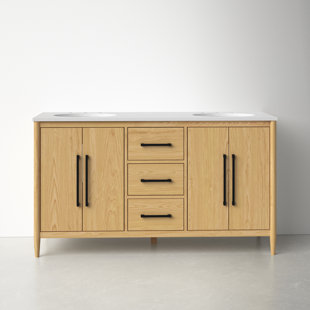 ALLMODERN Felicity 60'' Double Bathroom Vanity with Quartz Top