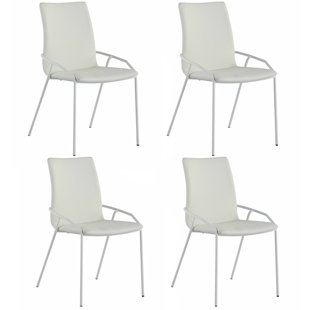 CHINTALY IMPORTS Alicia Contemporary White Upholstered Side Chair - 4 per box (Set of 4)