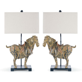 REGINA ANDREW Dynasty Horse Table Lamp (Set of 2)