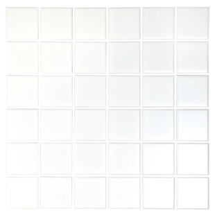 LUXETREND Retro 2" x 2" Mosaic White Matte Sheet