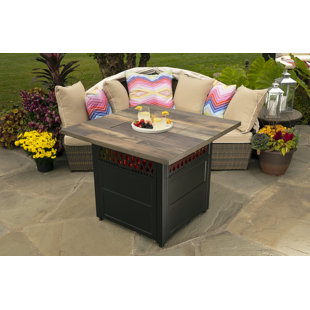 DualHeat by Endless Summer, The Harris, 38" Square LP Gas Outdoor Fire Pit/Patio Heater