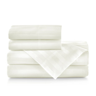 PEACOCK ALLEY Soprano Sateen Damask Fitted Sheet
