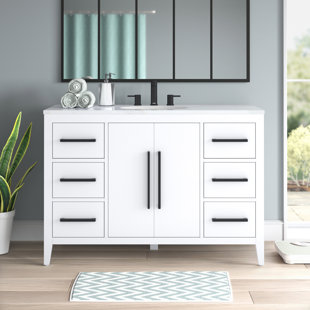 MERCURY ROW® Adrienne 48'' Single Bathroom Vanity with Quartz Top