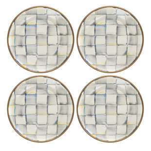 MACKENZIE-CHILDS Sterling Check® Appetizer Plates (Set of 4)