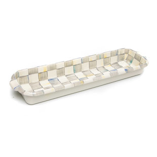 MACKENZIE-CHILDS Sterling Check® Baguette Tray