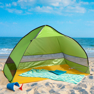 Wakeman Pop Up Beach Tent - Fits 2-3 People - Sun Shelter with UV Protection and Ventilation