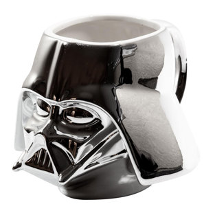 SURREAL ENTERTAINMENT Starwars Collectible | Star Wars Darth Vader Mug | Chrome Molded