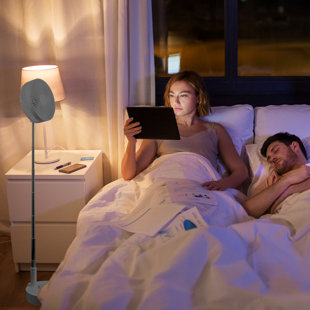 Kahoo Portable Standing Fan With Remote Controller, 8 Inch Usb Desk Fan, Adjustable Height, Quiet Foldable Floor Fan, Pedestal Fans For Personal Bedroom Office Fishing Camping Travel(oscillating)