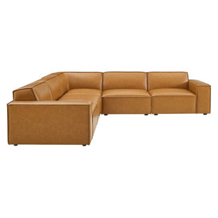 Modway Restore 5-Piece Vegan Leather Sectional Sofa