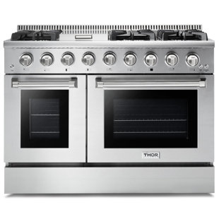 Thor Kitchen 48" Smart Natural Gas Free Standing Range with 6 Burners