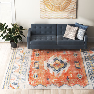 LANGLEY STREET® Enciso Southwestern Orange Indoor/Outdoor Use Area Rug