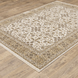CANORA GREY Kilgo Oriental Ivory/ Gold Area Rug
