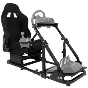 Anman Racing Simulator Wheel Stand with seat fit Logitech Thrustmaster NO Steering Wheel Pedal