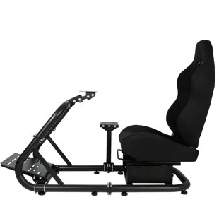 Anman Racing Simulator Wheel Stand with Seat fit Logitech Thrustmaster NO Steering Wheel Pedal