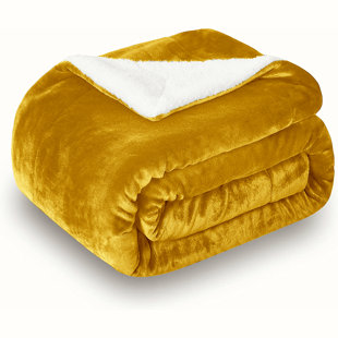 FAIRMONT PARK Hanae Sherpa Fleece Thick Blanket Bed Throws