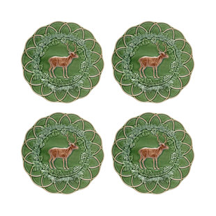 BORDALLO PINHEIRO Woods 9.45'' Salad/Dessert Plate (Set of 4)