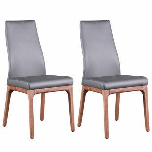CHINTALY IMPORTS Esther Modern Side Chair w/ Solid Wood Base - 2 per box (Set of 2)