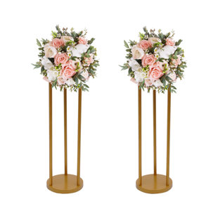 FUNTEN Wedding Flower Floor Vase Column (Set of 2)