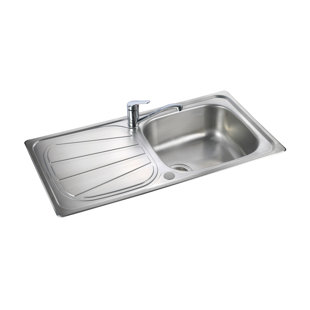 RANGEMASTER SINK & TAPS Baltimore 95cm x 50.8cm Stainless Steel Reversible Kitchen Sink
