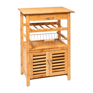 REBRILLIANT Sandford Solid Wood Kitchen Trolley