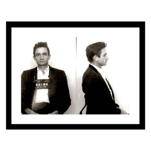 VENICE BEACH COLLECTIONS " Johnny Cash 1965 Mugshot Photos " Painting Print
