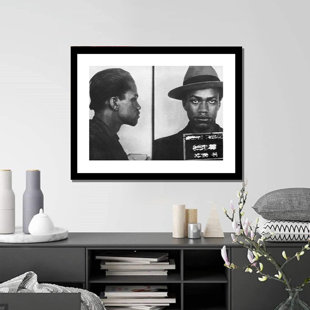VENICE BEACH COLLECTIONS " Malcolm X 1944 Mugshot Photos " Painting Print