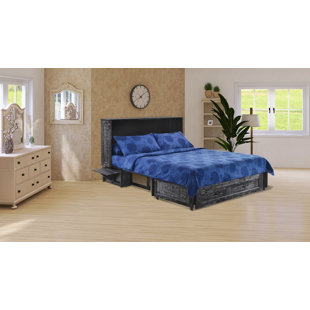 NIGHT & DAY FURNITURE Queen Size Murphy Bed Cabinet with Storage & Charging Ports