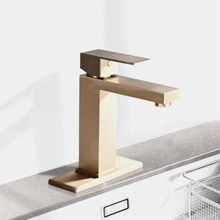 KISRAIS Single-Hole Single-handle Bathroom Faucet with Drain Assembly