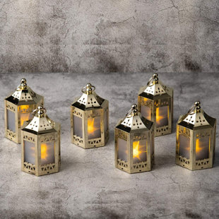 X－MAX FURNITURE 4.4'' Battery Powered Outdoor Lantern (Set of 6)