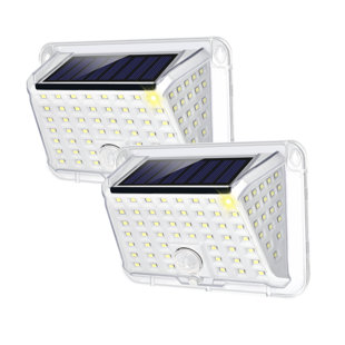 ANSAUCT LED Solar Powered Dusk to Dawn Outdoor Security Wall Pack with Motion Sensor and Timer