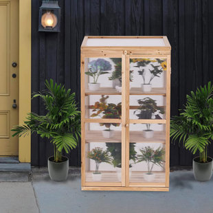 KAHOO 27.5" W x 19.5" D Cold Frame Greenhouse