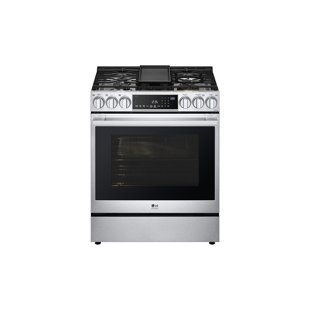 Lg Studio 6.3 cu. ft. Smart wi-fi Dual Fuel Slide-in Range with ProBake Convection® and EasyClean®, 30"