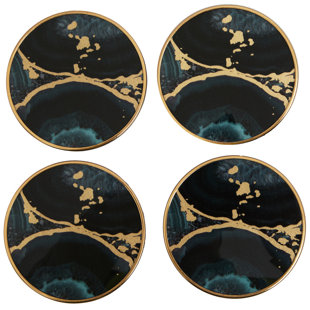 FAIRMONT PARK Culley Set Of Four Round Agate Coasters (Set of 4)