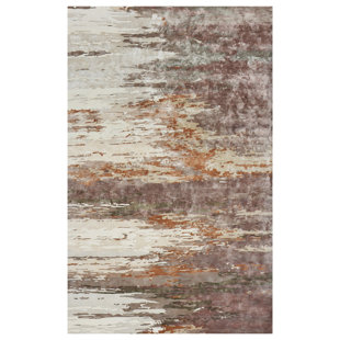 BOKARA RUG CO., INC. Trenton Abstract Hand-Knotted Area Rug in Gray and Brown
