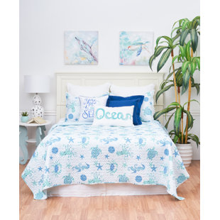 C&F HOME Outlook Beach Coastal Beach Quilt Set