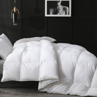 DOMDEC Winter Warmth White Down Duvet Corner Tabs-Baffle Box Design Comforter-750 Fill Power Down