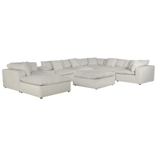 GREYLEIGH™ Honaker 9 - Piece Upholstered Sectional Featuring Stain Resistant LiveSmart Fabric