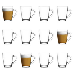 LAV - Vega Glass Coffee Mugs - 300ml (Set of 12)