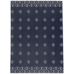 FOUNDRY SELECT Calesha Geometric Water Resistant Kitchen Mat