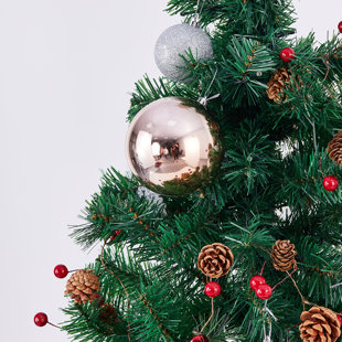 Kahoo Christmas Ball Ornaments Shatterproof Baubles Festive Wedding Hanging Decorations Assorted Set For Xmas Tree Home Holiday Decoration Birthday Gift, Set 53 Pieces