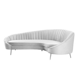 CHINTALY IMPORTS Dallas 104.7" Tuxedo Arm Curved Sofa Bed
