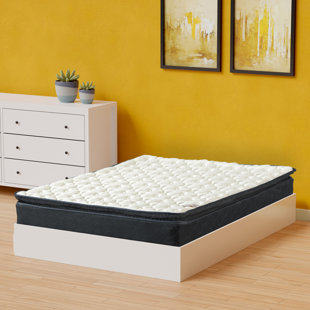 ALWYN HOME Landin 9" Memory foam PillowTop Hybrid PocketSpring Mattress Medium Firm Comfort Black