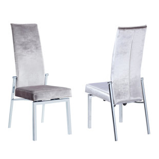 CHINTALY IMPORTS Contemporary Motion Back Side Chair w/ Chrome Frame - 2 per box (Set of 2)