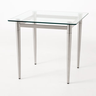 LESRO Ravenna Lounge Reception End Table 22x22" Glass Top