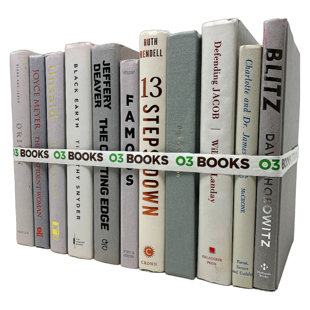 O3 BOOKS Marble Gray Mix Decorative Books