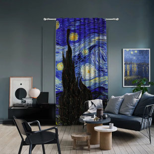 LILIJAN HOME & CURTAIN Vincent Van Gogh - Starry Night Masterpiece Curtain Single Panel