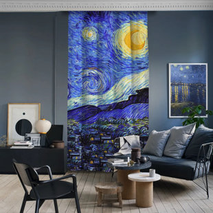 LILIJAN HOME & CURTAIN Vincent Van Gogh - Starry Night Masterpiece Curtain Single Panel